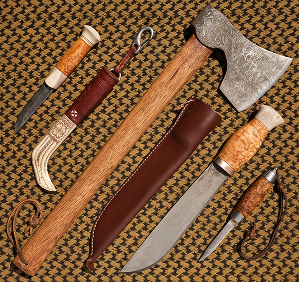 Wayland's Puukku, Axe, Leuku and Barrel Knife