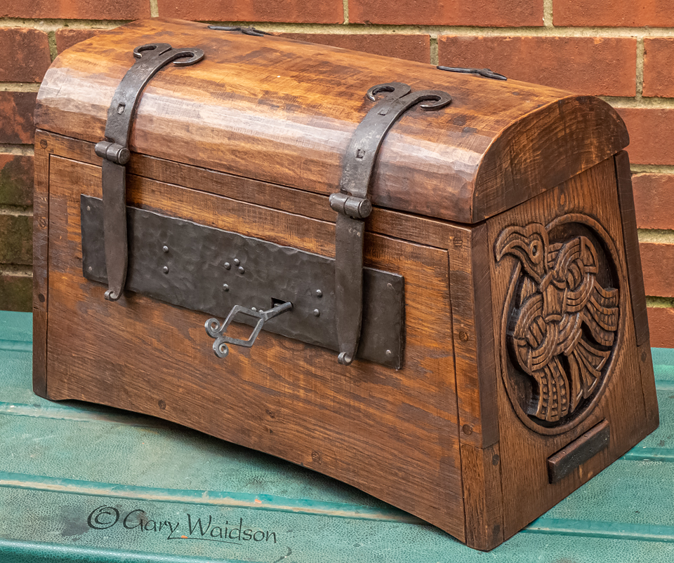 Hárbarðr Casket -  Completed - Image copyrighted © Gary Waidson. All rights reserved.