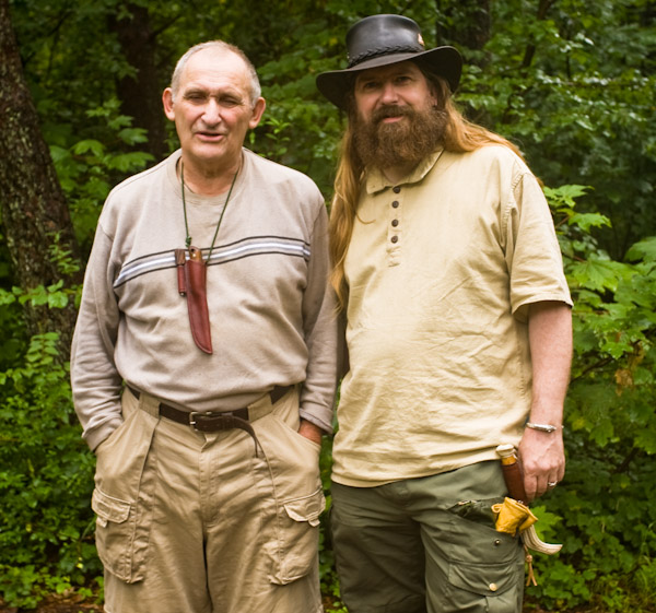Mors Kochanski and Wayland - ©  Gary Waidson - Ravenlore Bushcraft and Wilderness skills.